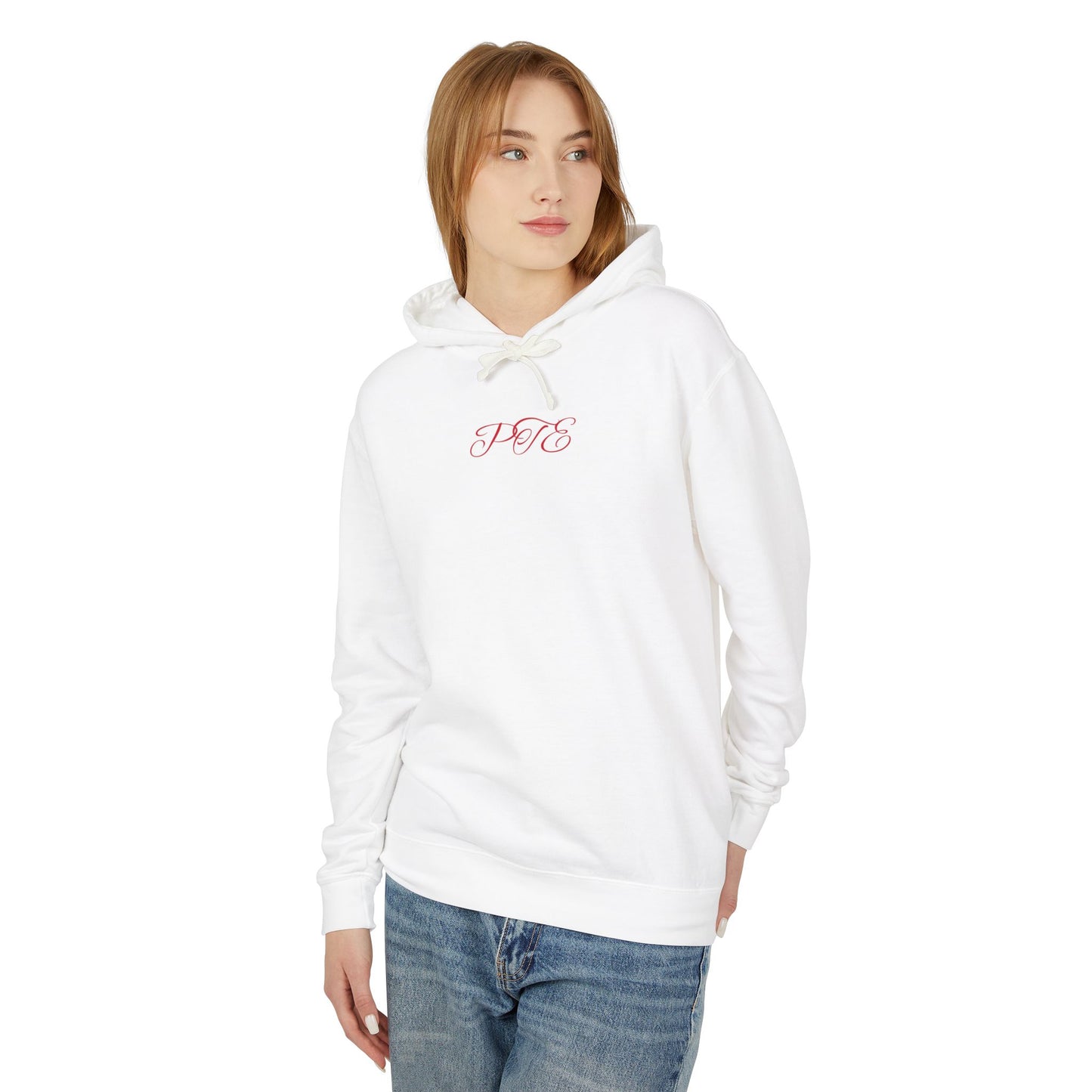 Paid To Exist Red Writing Hoodie