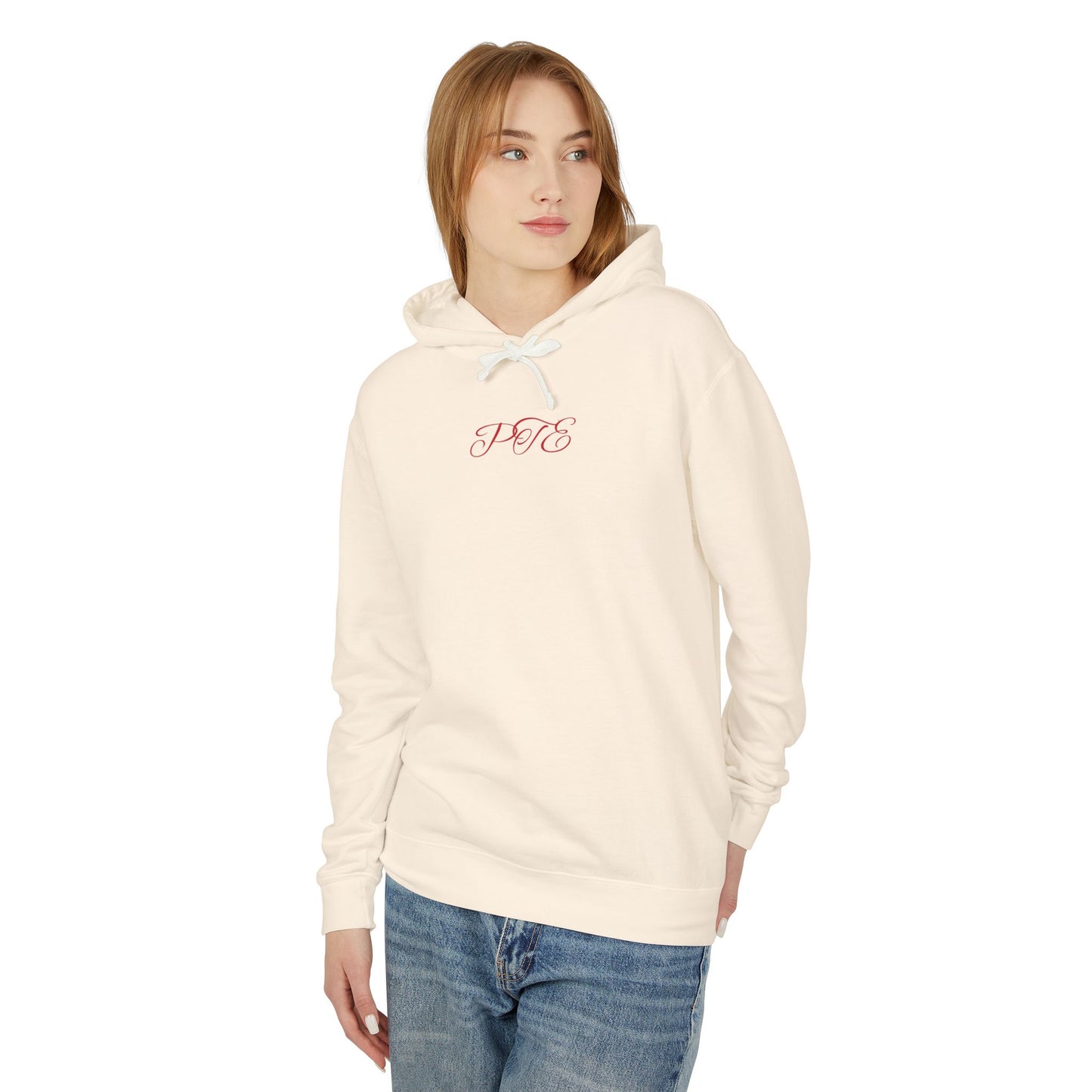 Paid To Exist Red Writing Hoodie